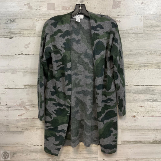 Sweater Cardigan Cashmere By Magaschoni In Green & Grey, Size: Xs