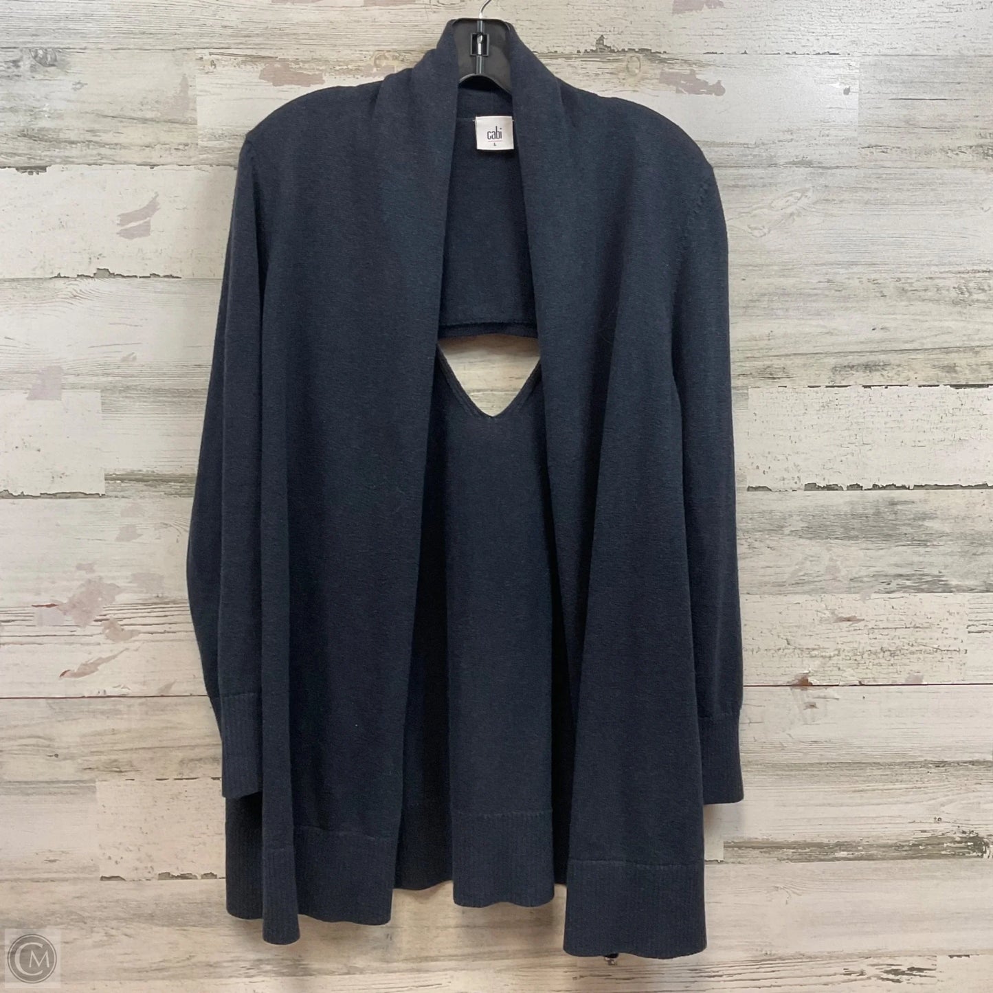 Sweater Cardigan By Cabi In Blue, Size: L