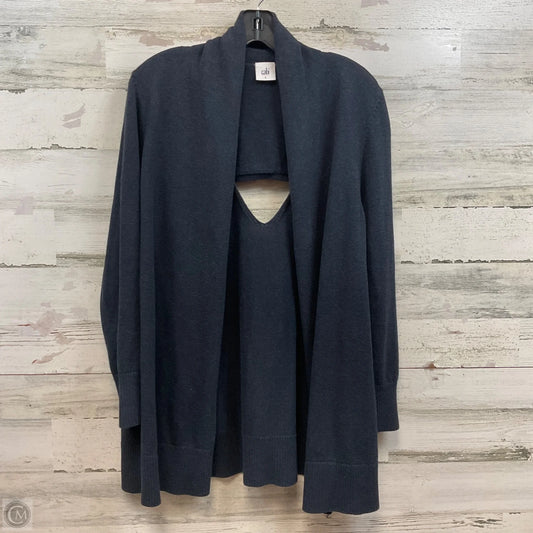 Sweater Cardigan By Cabi In Blue, Size: L