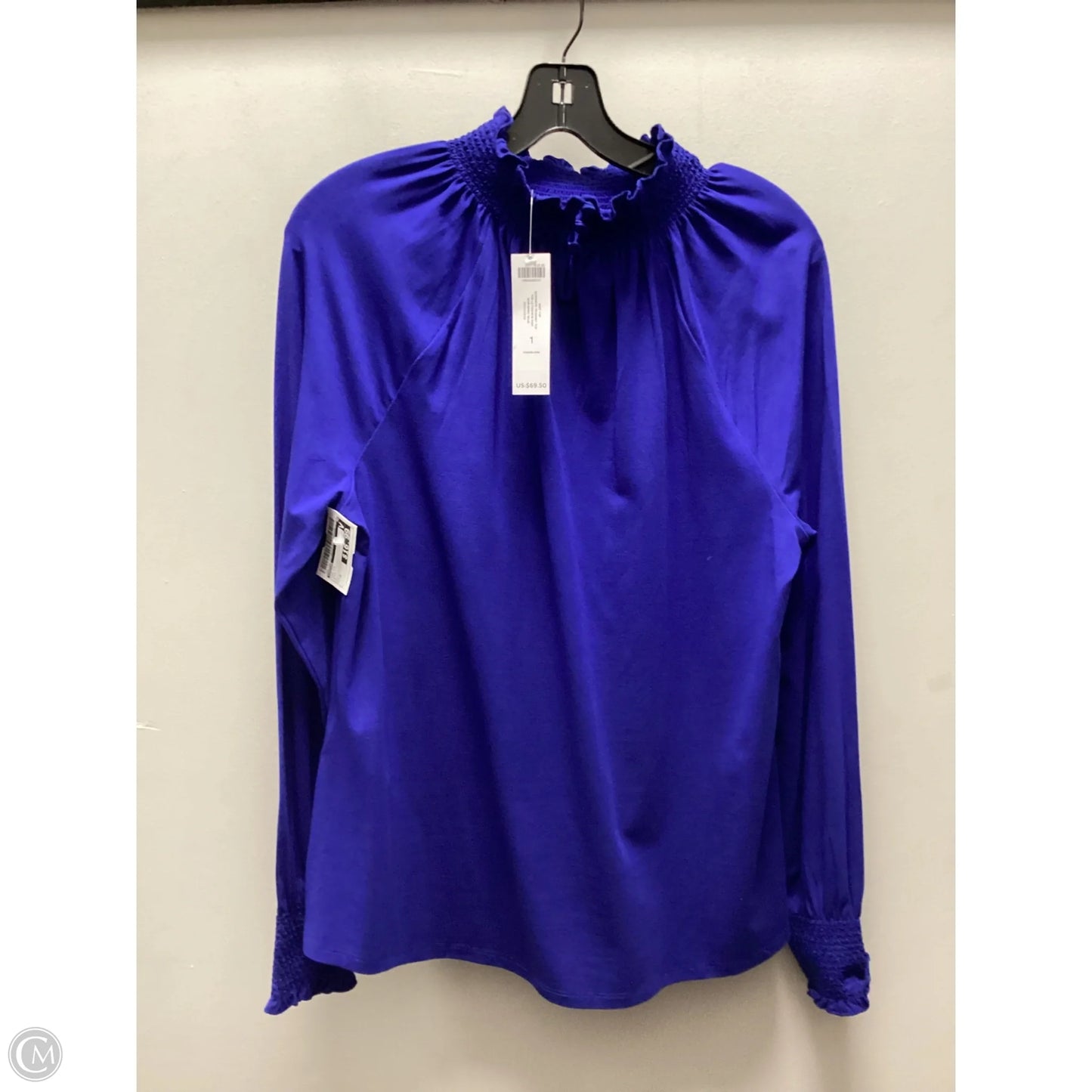 Top Long Sleeve By Chicos In Blue, Size: M