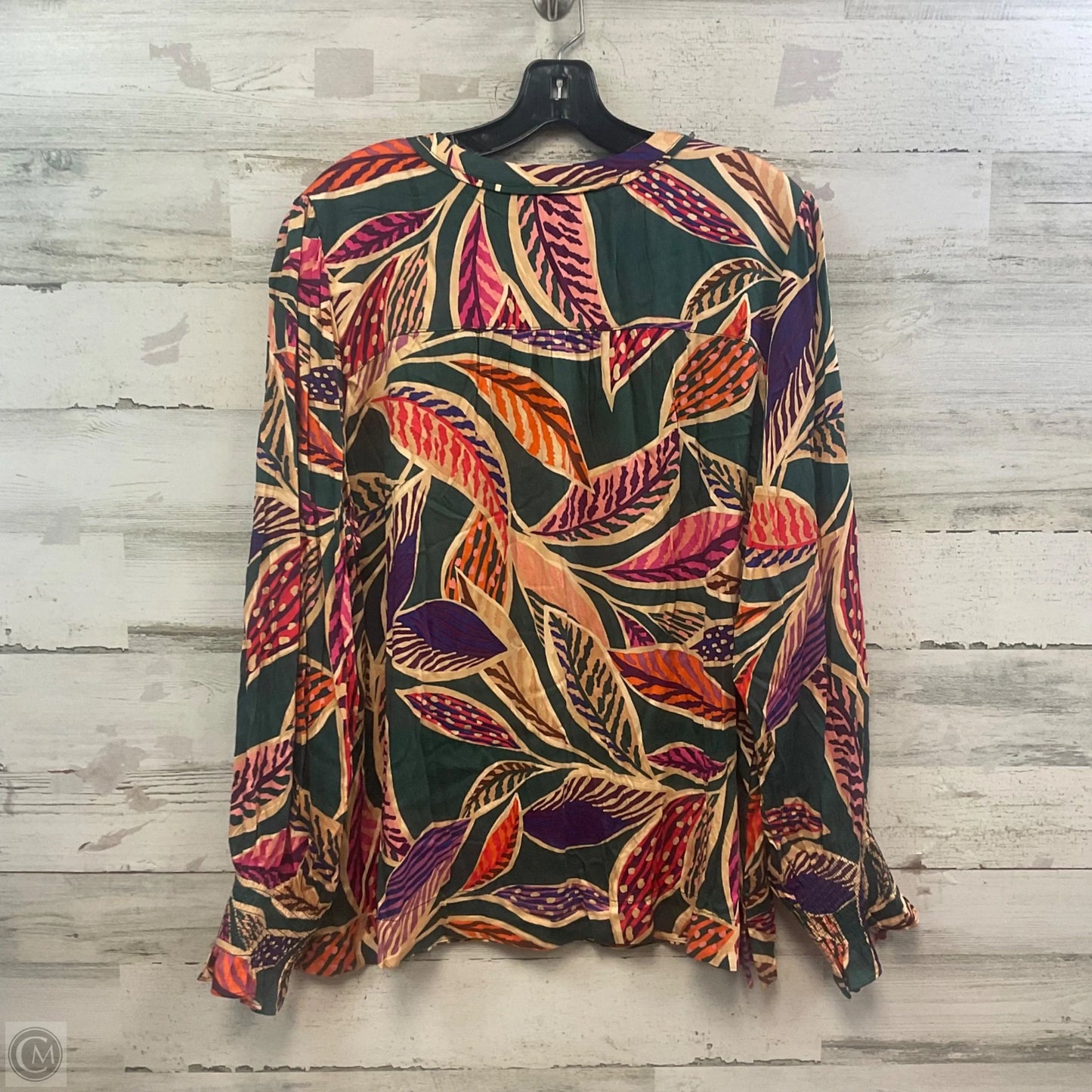 Blouse Long Sleeve By Democracy In Green, Size: 2x