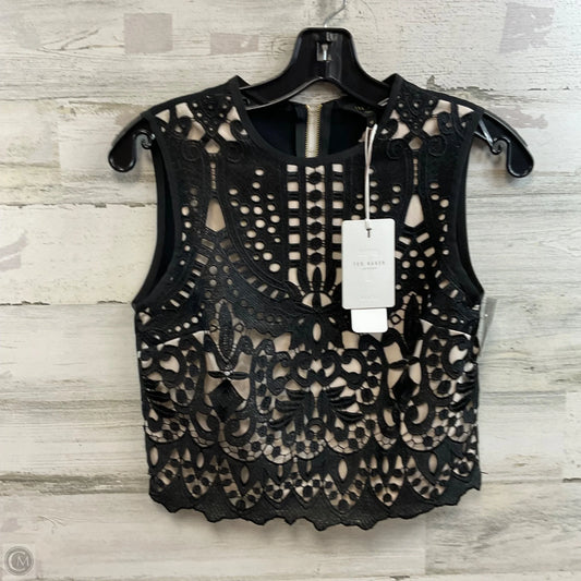 Blouse Sleeveless By Ted Baker In Black, Size: XS