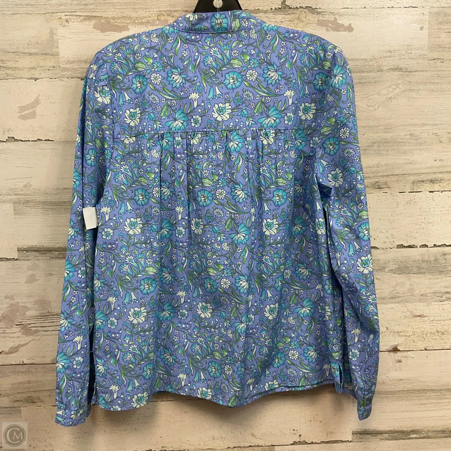 Blouse Long Sleeve By J. Crew In Blue, Size: M
