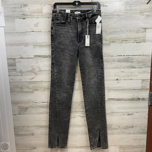 Jeans Straight By Good American In Black Denim, Size: 8
