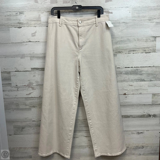 Jeans Wide Leg By Universal Thread In Cream Denim, Size: 12
