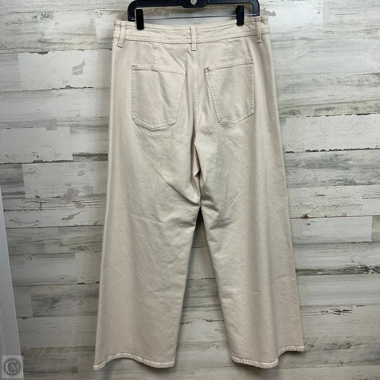 Jeans Wide Leg By Universal Thread In Cream Denim, Size: 12