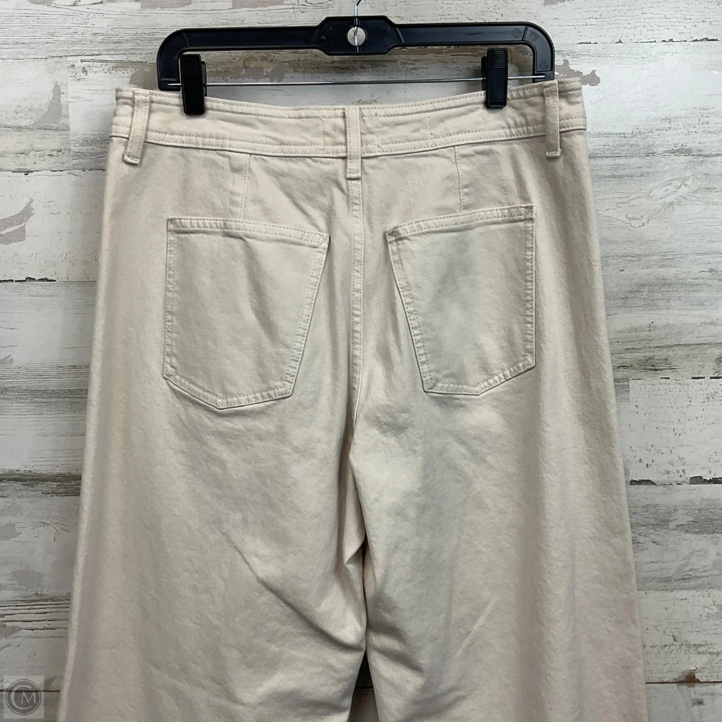 Jeans Wide Leg By Universal Thread In Cream Denim, Size: 12