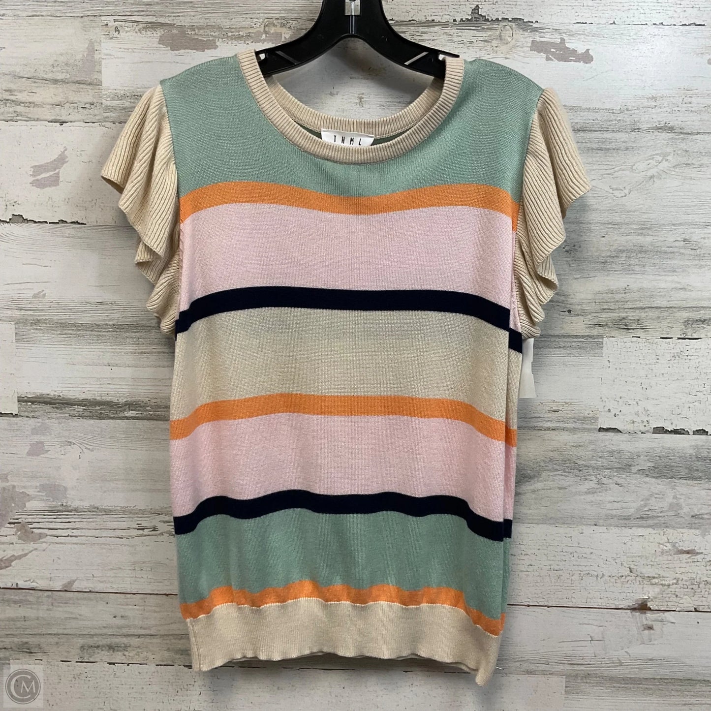 Sweater Short Sleeve By Thml In Pink, Size: L