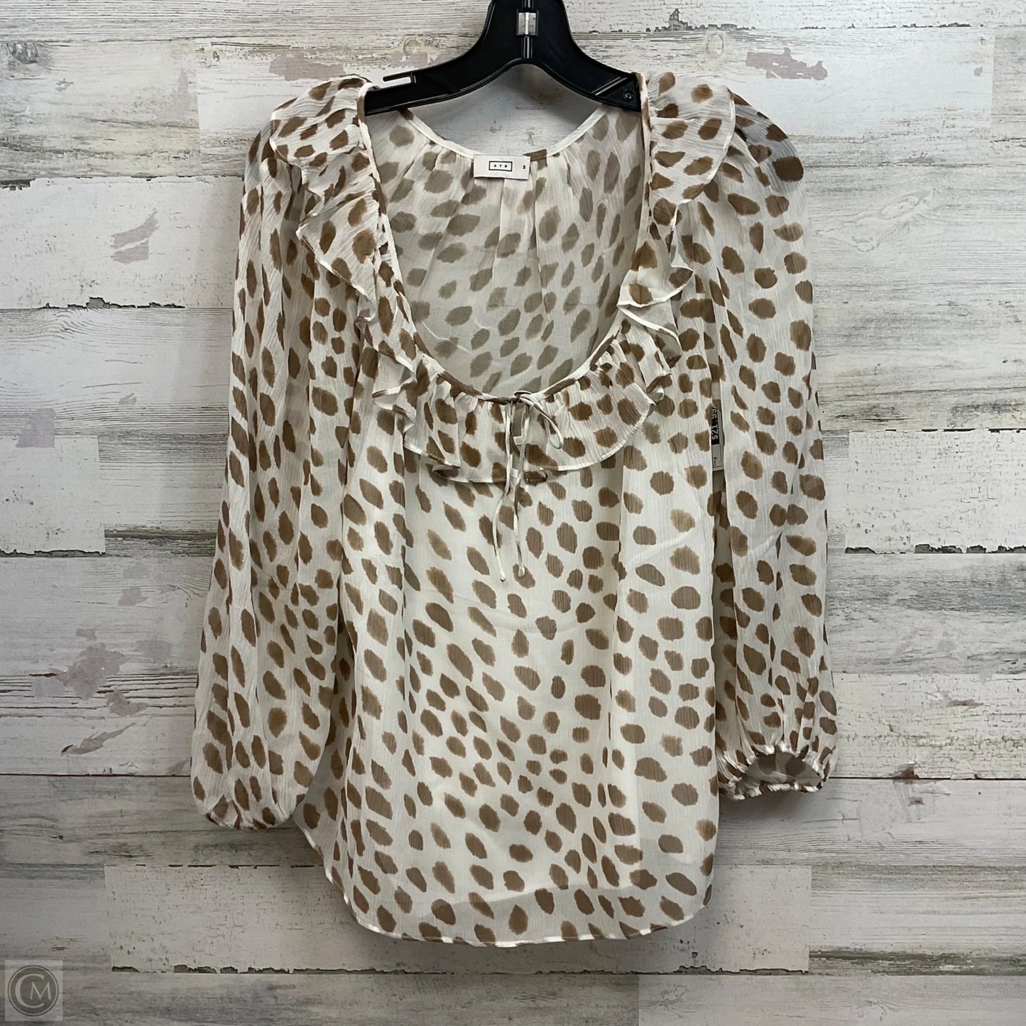 Blouse 3/4 Sleeve By AYR In Floral Print, Size: M