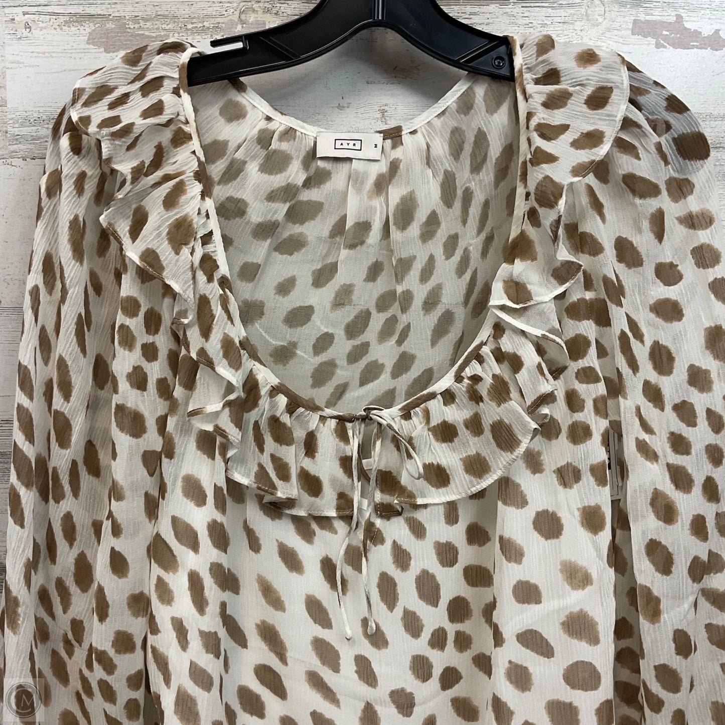 Blouse 3/4 Sleeve By AYR In Floral Print, Size: M