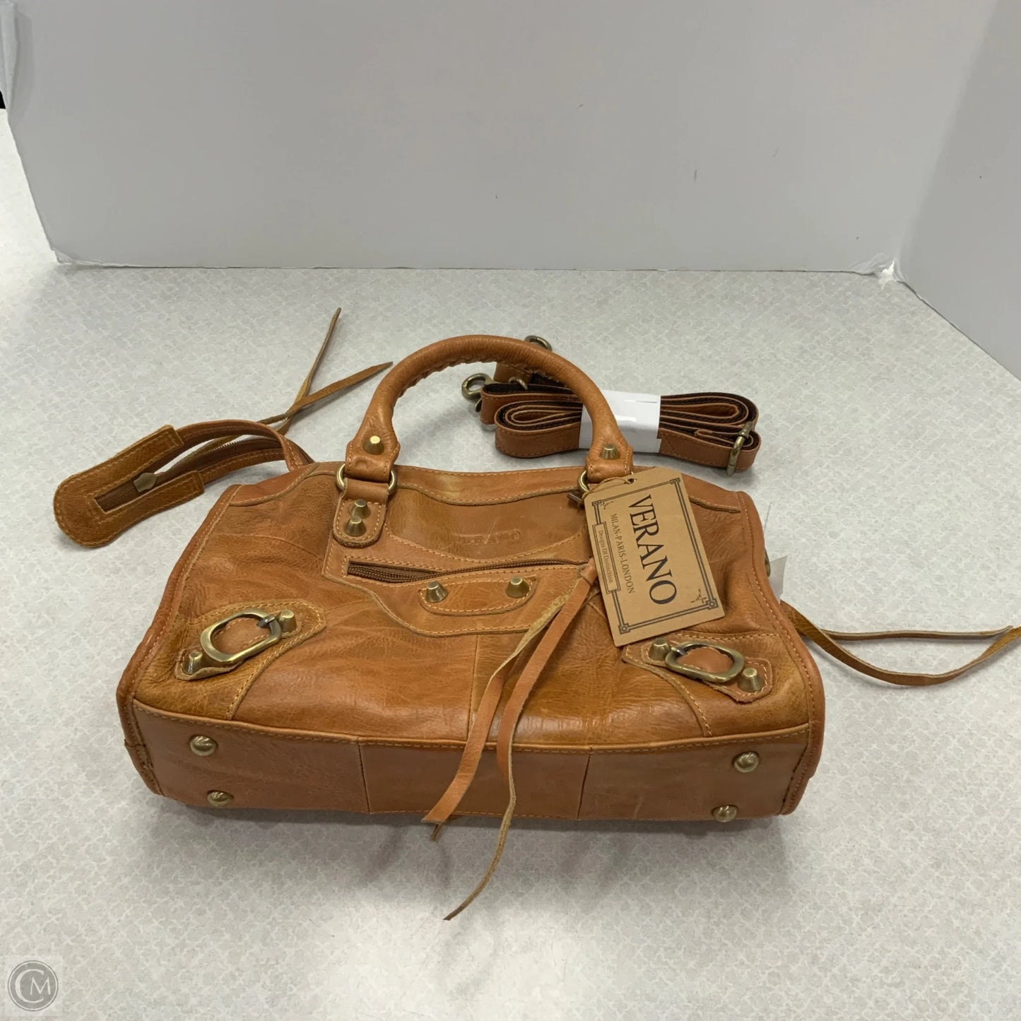 Handbag Leather By VERANO, Size: Medium