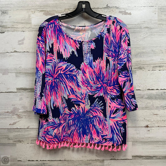 Top Long Sleeve By Lilly Pulitzer In Blue, Size: M
