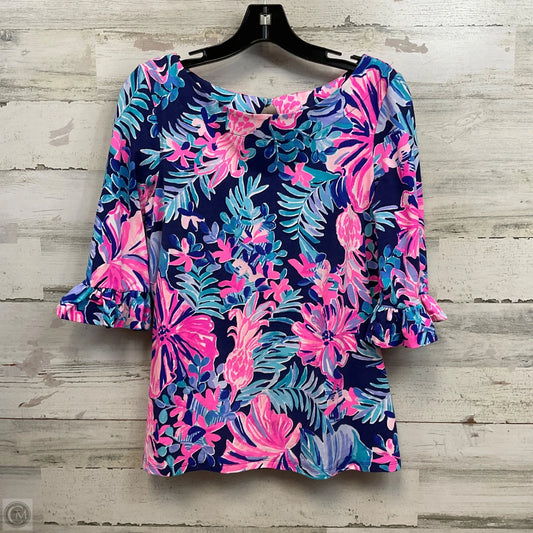 Top Long Sleeve By Lilly Pulitzer In Blue, Size: M