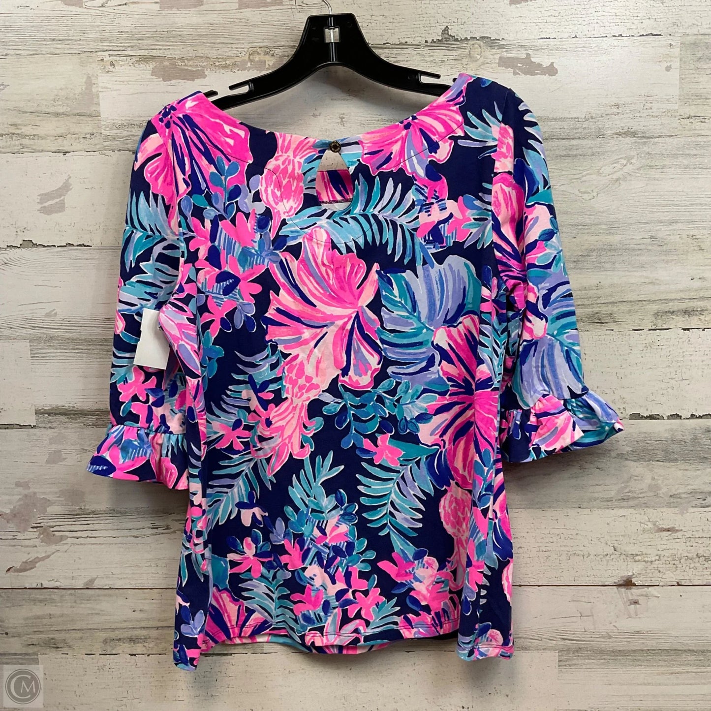 Top Long Sleeve By Lilly Pulitzer In Blue, Size: M