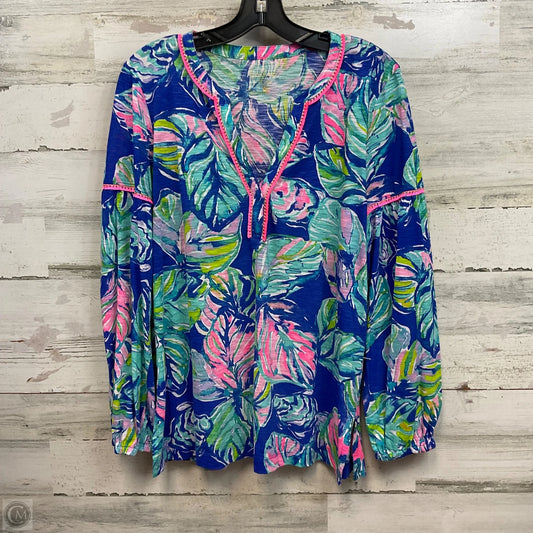 Top Long Sleeve By Lilly Pulitzer In Blue, Size: M