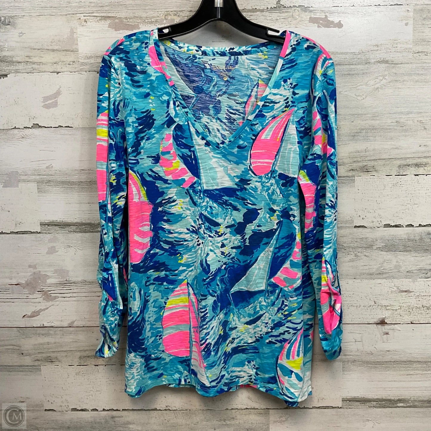 Top Long Sleeve By Lilly Pulitzer In Blue, Size: M