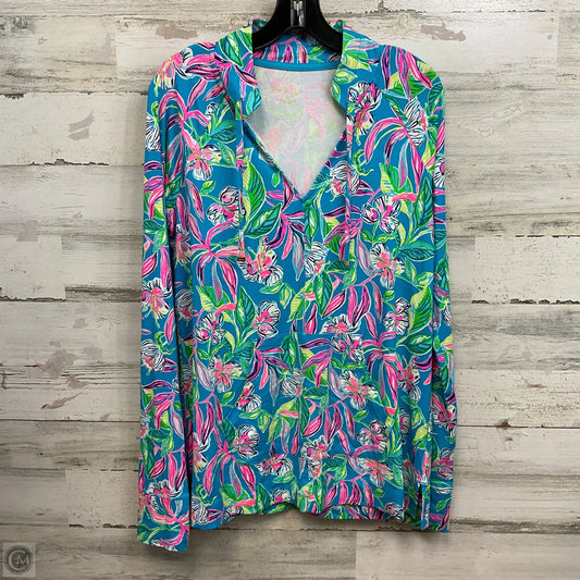 Top Long Sleeve By Lilly Pulitzer In Blue, Size: M