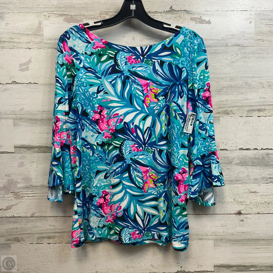 Top Long Sleeve By Lilly Pulitzer In Blue, Size: M