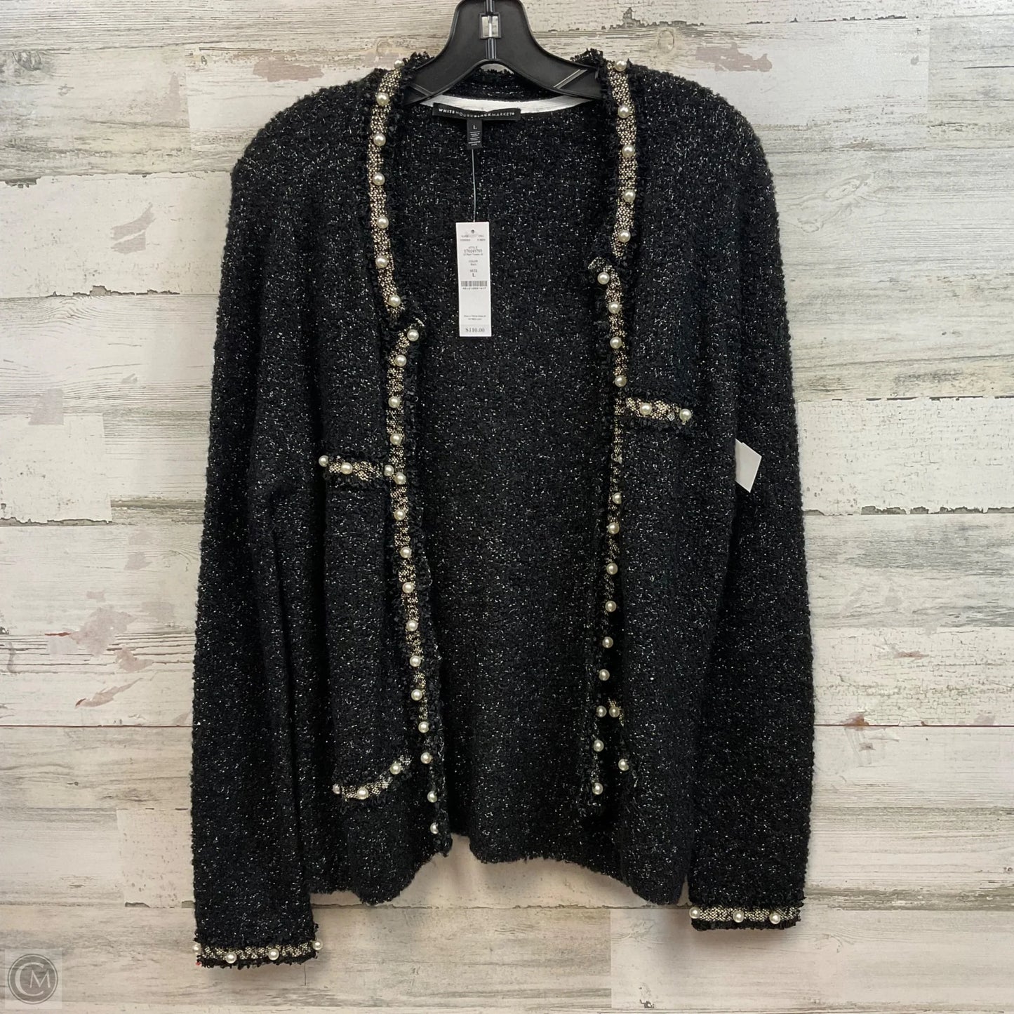 Sweater Cardigan By White House Black Market In Black, Size: L