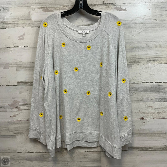 Top Long Sleeve Basic By Workshop In Grey, Size: 2x