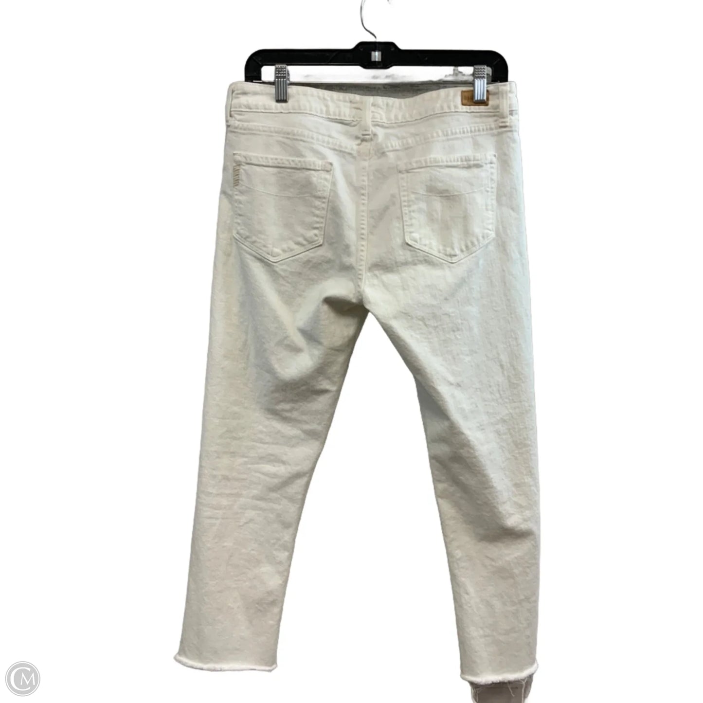 Jeans Straight By Paige In White Denim, Size: 12