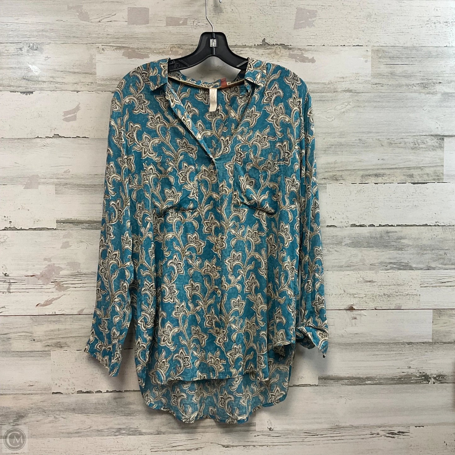 Blouse Long Sleeve By Pilcro In Blue, Size: S