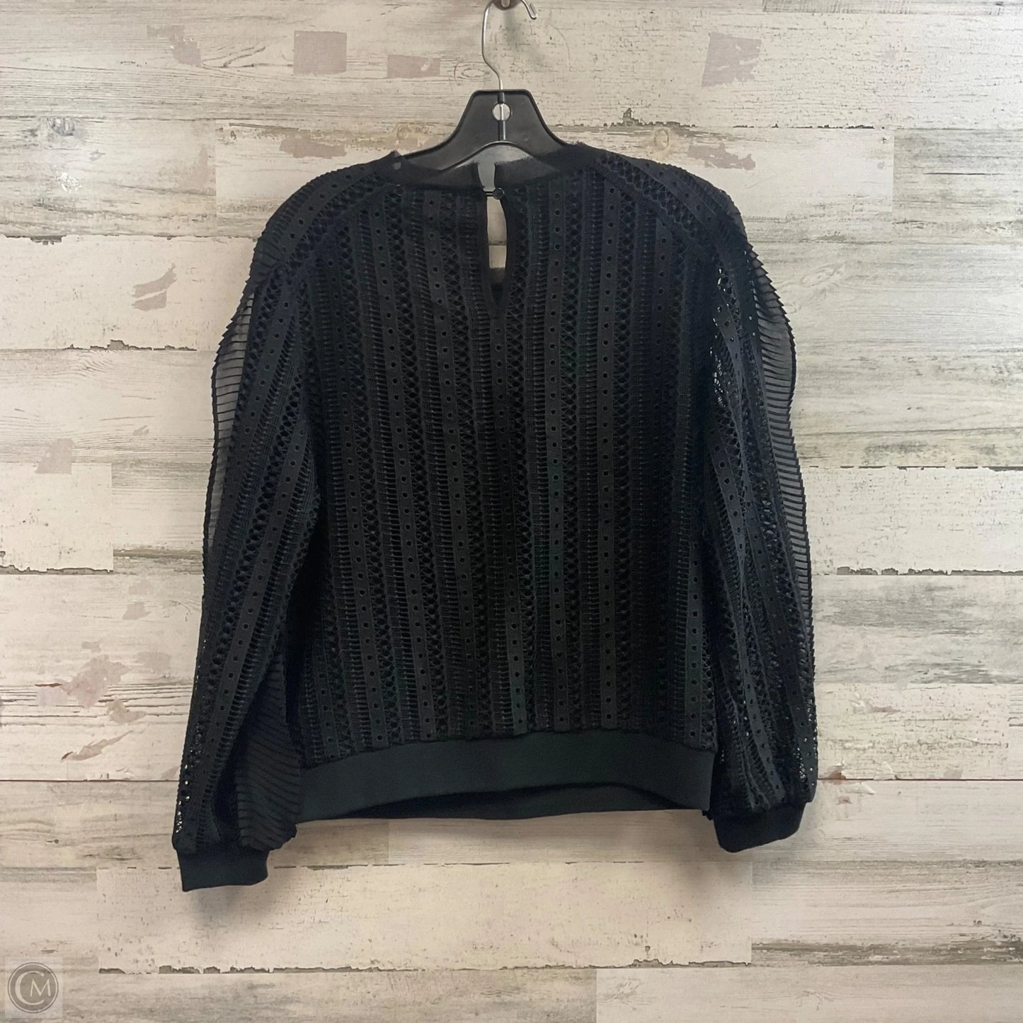 Blouse Long Sleeve By Daniel Rainn In Black, Size: S