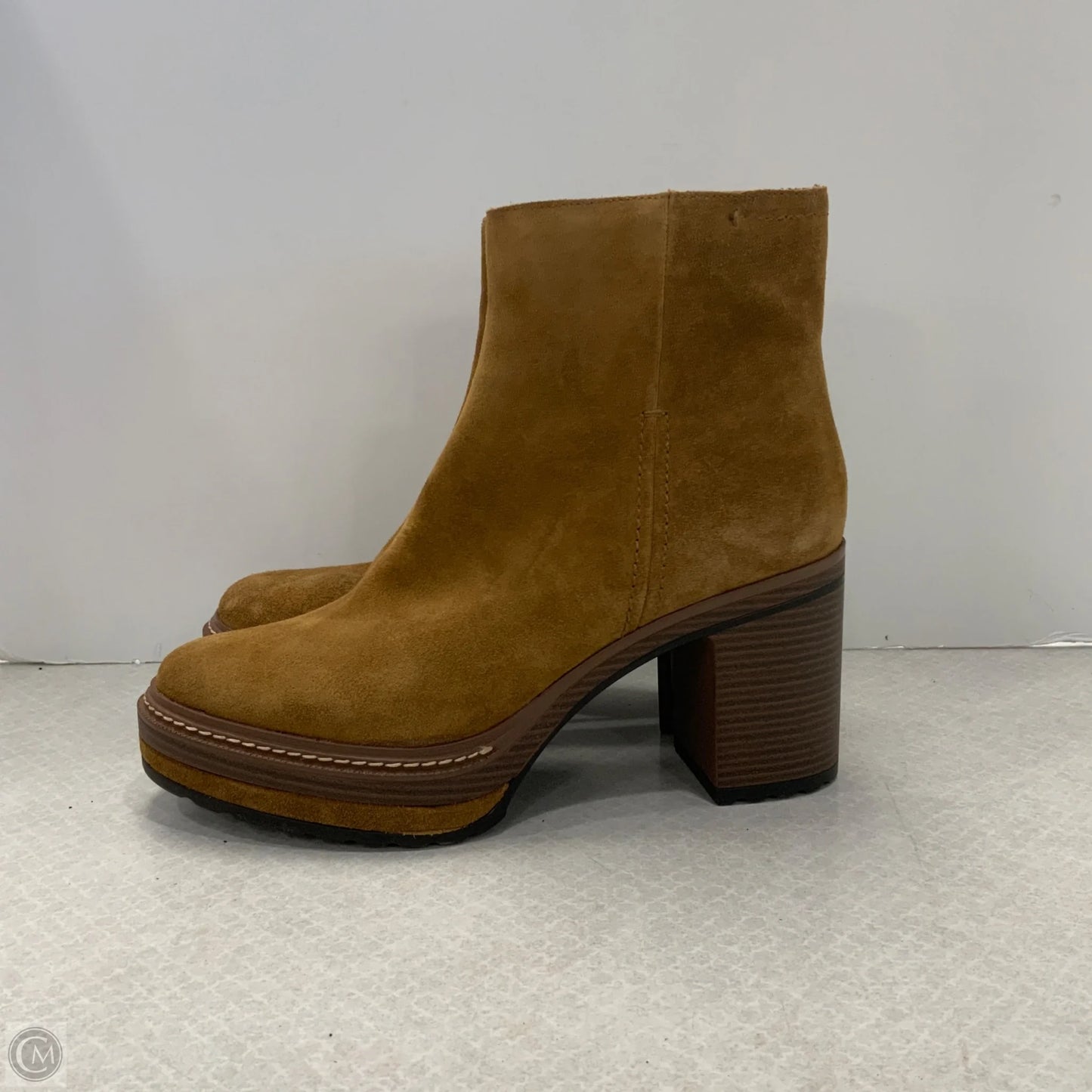 Boots Ankle Heels By Steve Madden In Brown, Size: 10