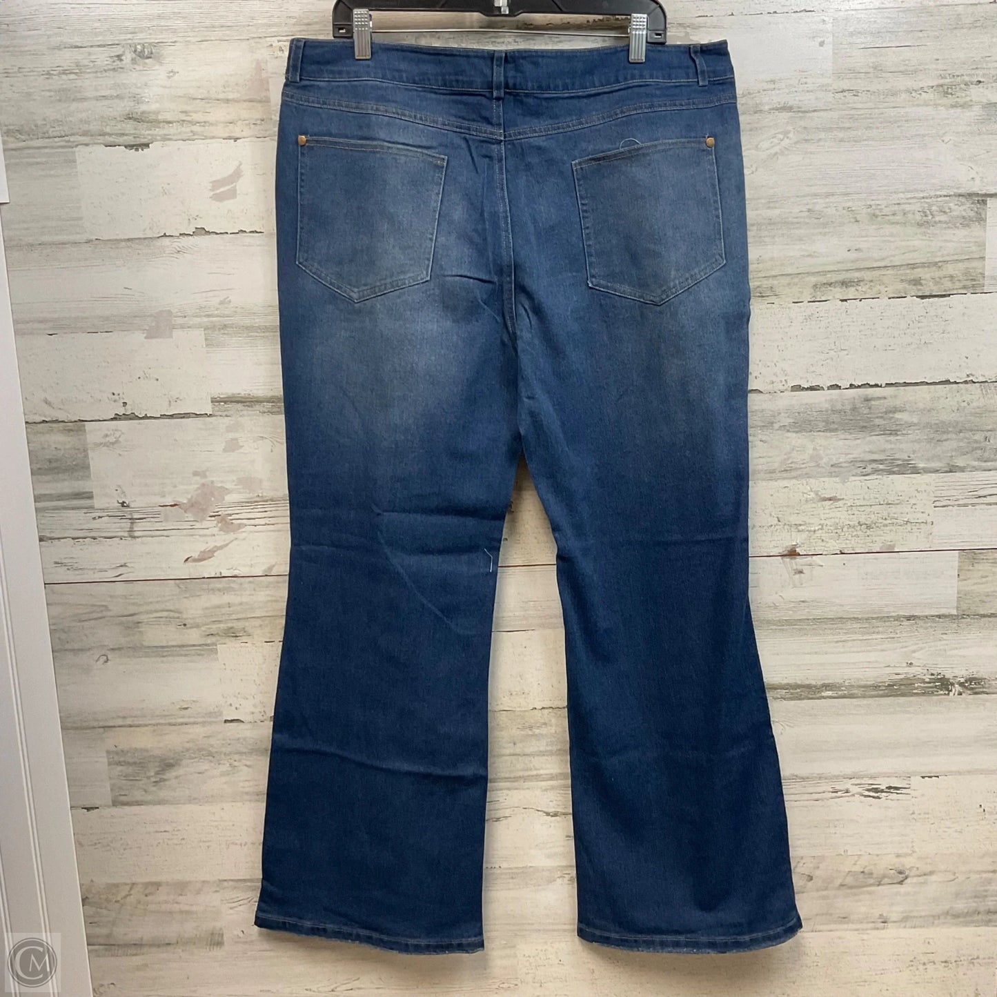 Jeans Wide Leg By Cme In Blue Denim, Size: 2x