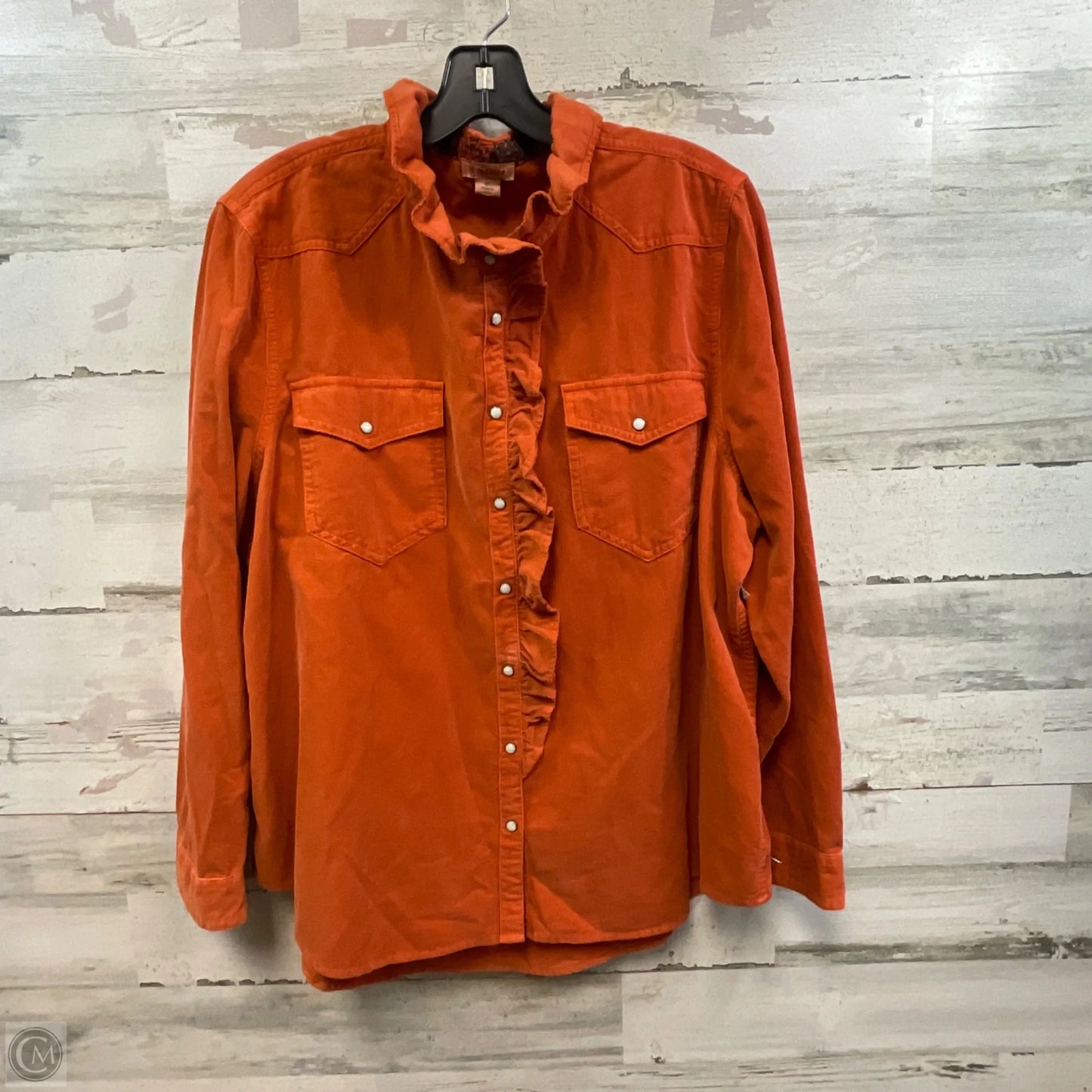 Blouse Long Sleeve By Sundance In Orange, Size: Xl