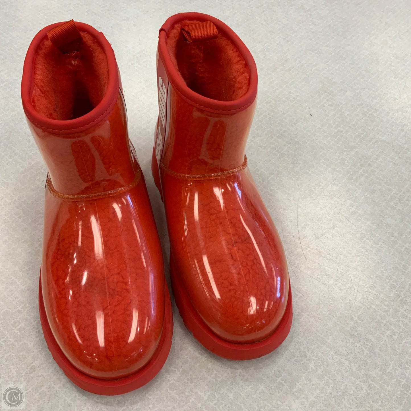 Boots Ankle Flats By Ugg In Orange, Size: 6