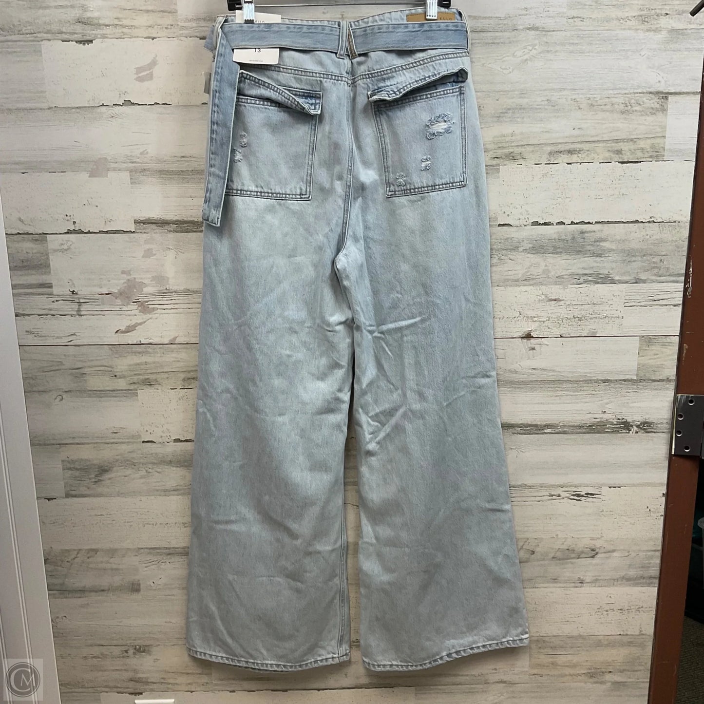 Jeans Wide Leg By Cello In Blue Denim, Size: 12