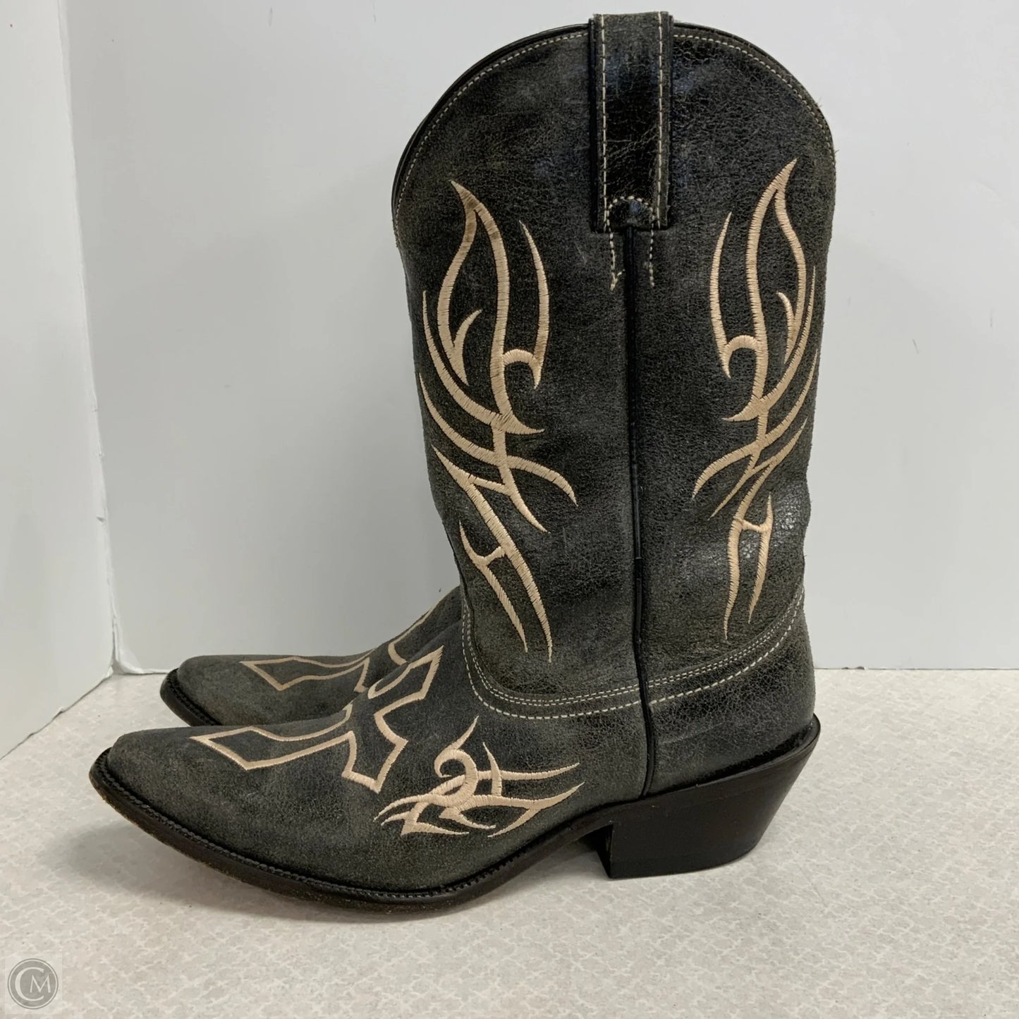 Boots Western By Justin In Black, Size: 10