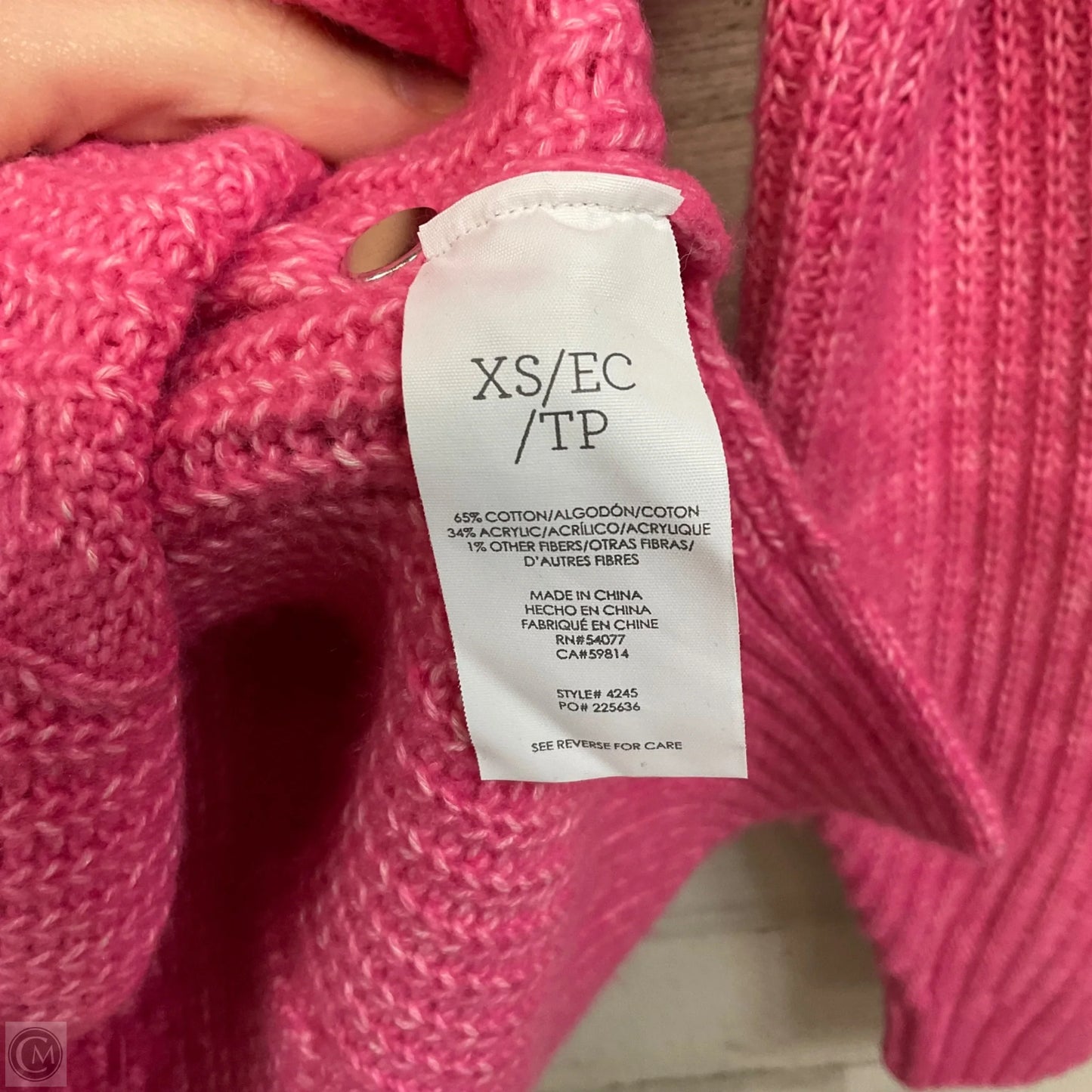 Sweater By Cabi In Pink, Size: Xs