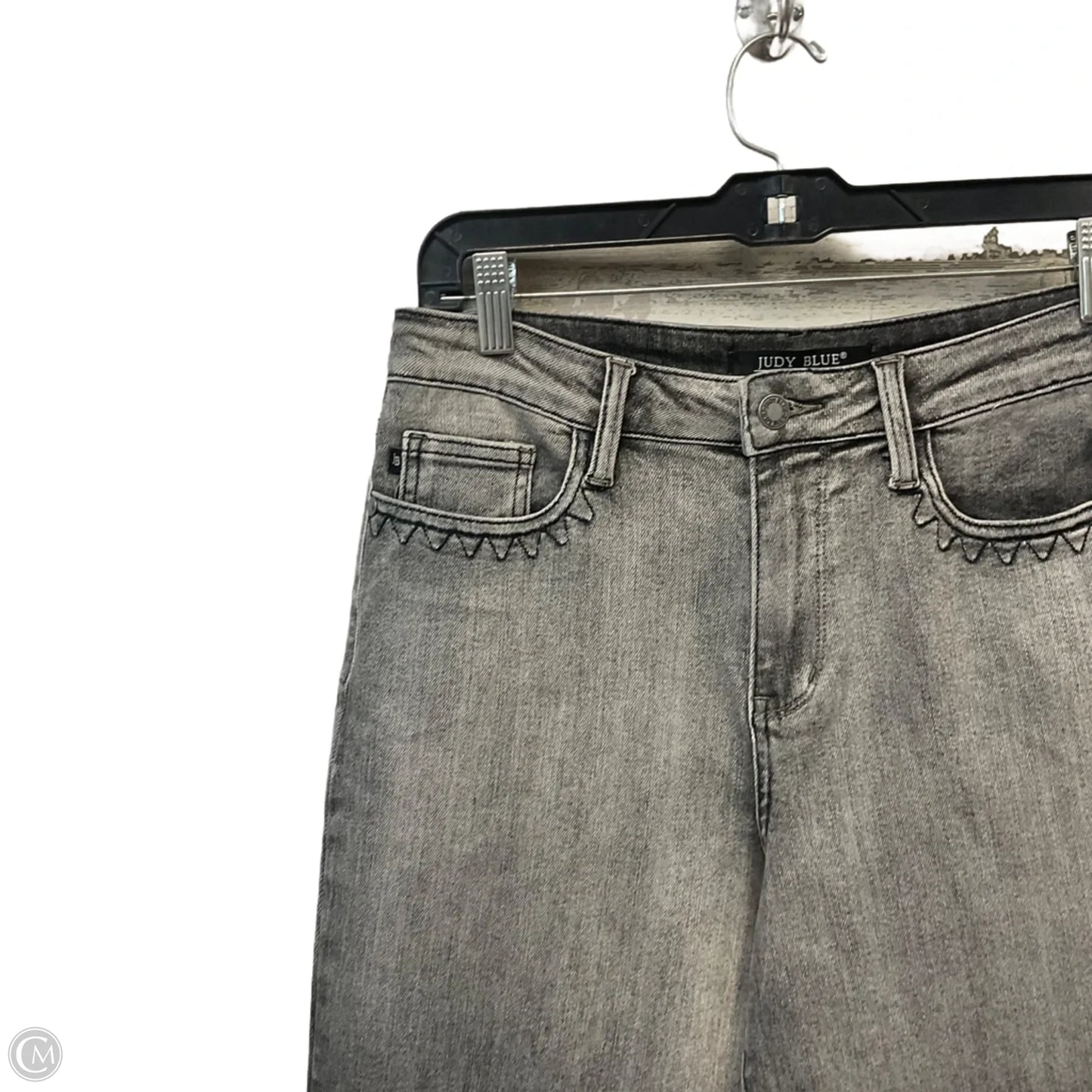 Jeans Wide Leg By Judy Blue In Black Denim, Size: 8