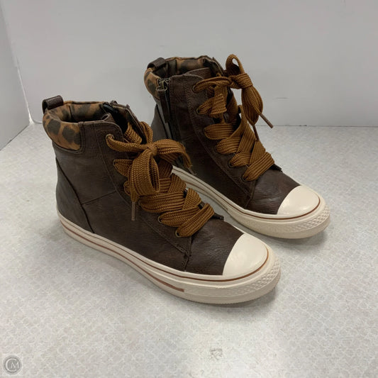 Shoes Sneakers By Yellow Box In Brown, Size: 7