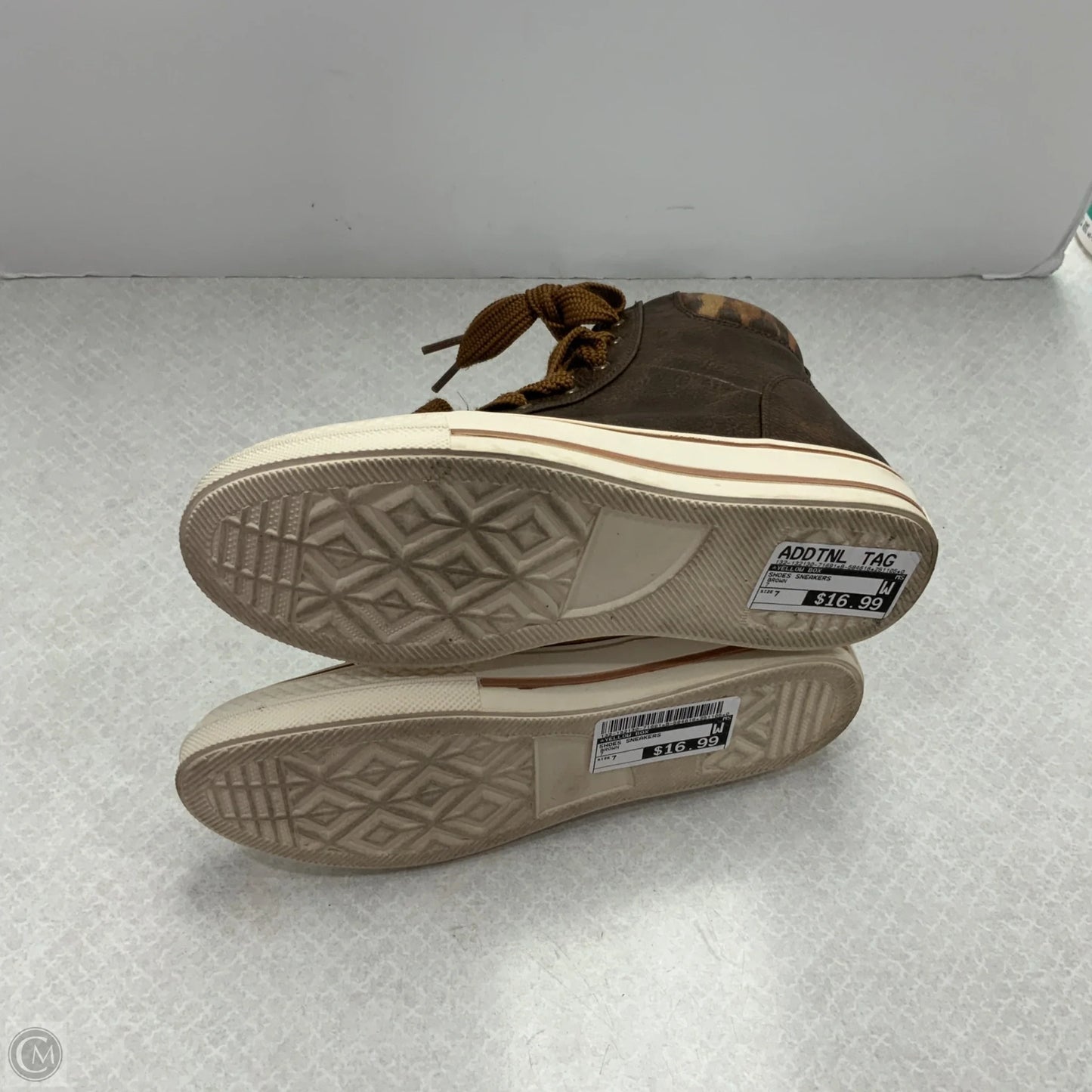 Shoes Sneakers By Yellow Box In Brown, Size: 7