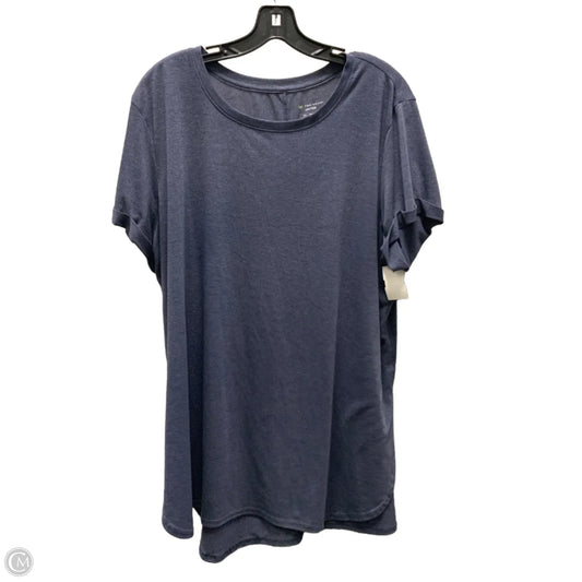 Athletic Top Short Sleeve By Tek Gear In Blue, Size: Xxl
