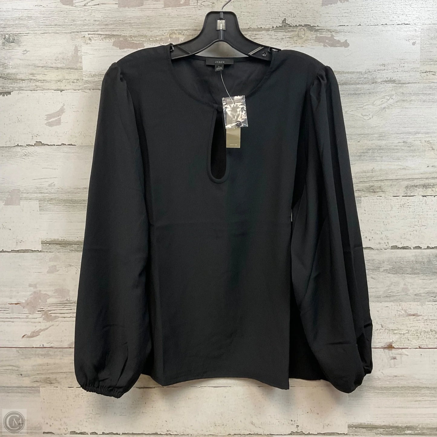 Blouse Long Sleeve By J. Crew In Black, Size: L
