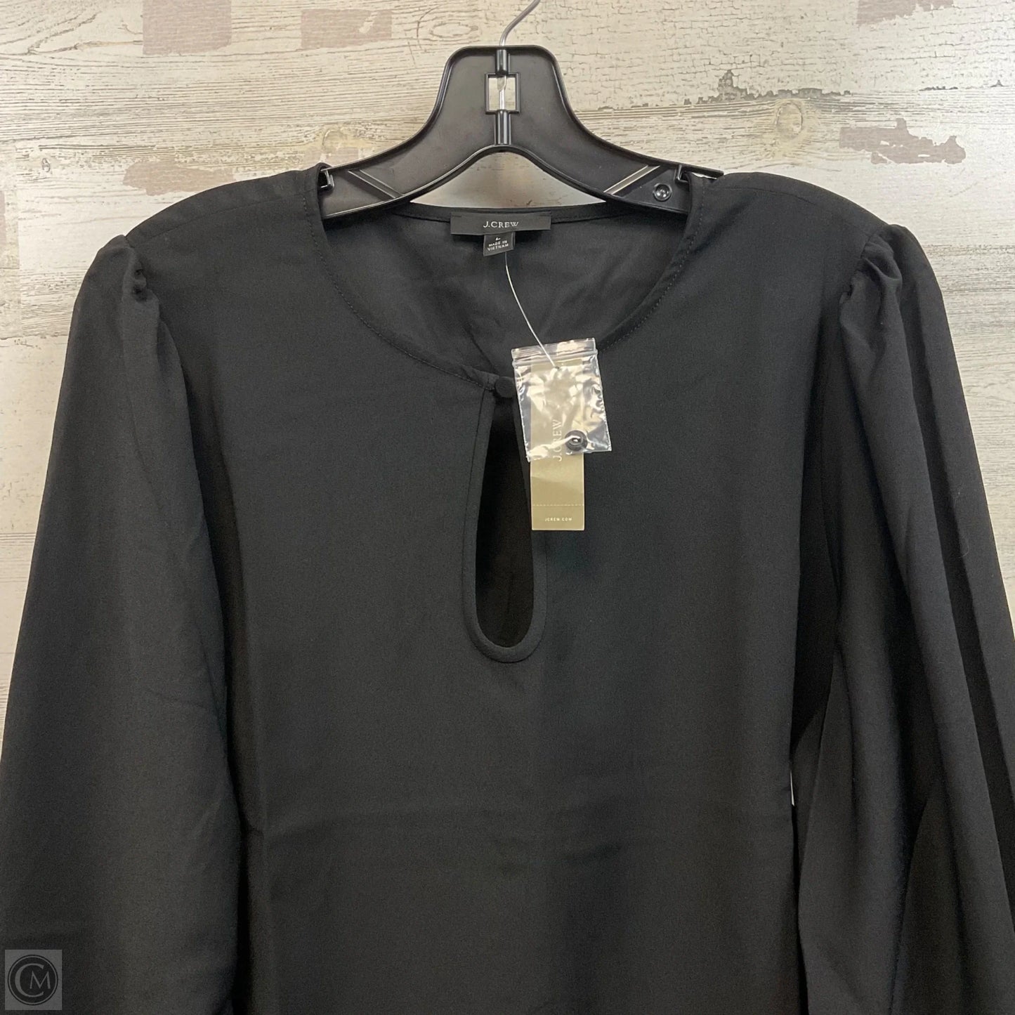 Blouse Long Sleeve By J. Crew In Black, Size: L