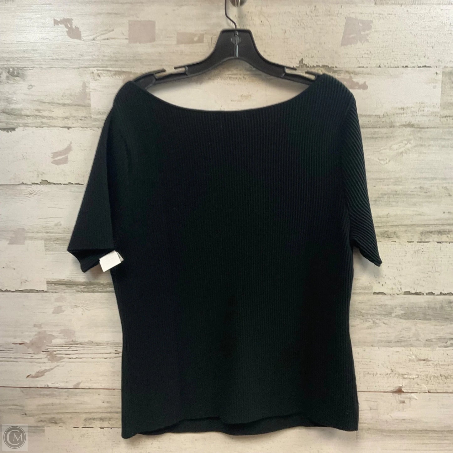 Top Short Sleeve By Banana Republic In Black, Size: Xl