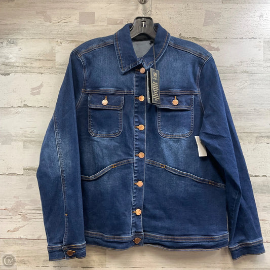 Jacket Denim By Dg2 In Blue Denim, Size: L