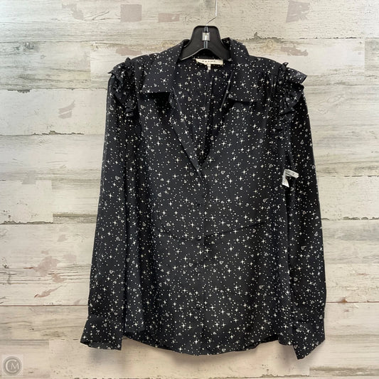 Blouse Long Sleeve By Frame In Black, Size: S