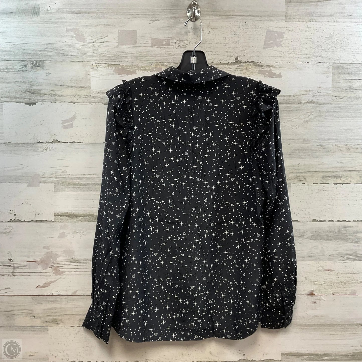 Blouse Long Sleeve By Frame In Black, Size: S