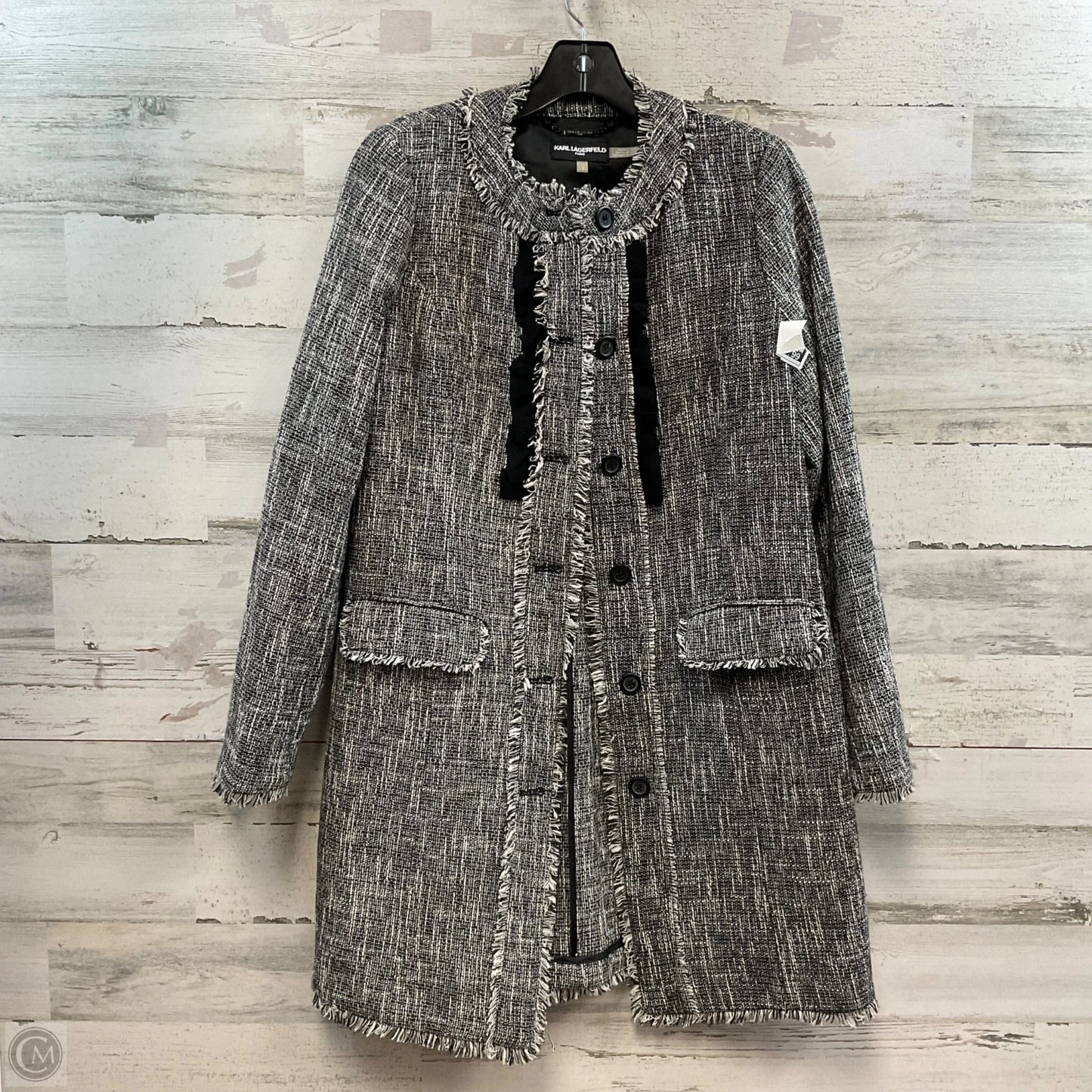 Jacket Designer By Karl Lagerfeld In Black, Size: Xs