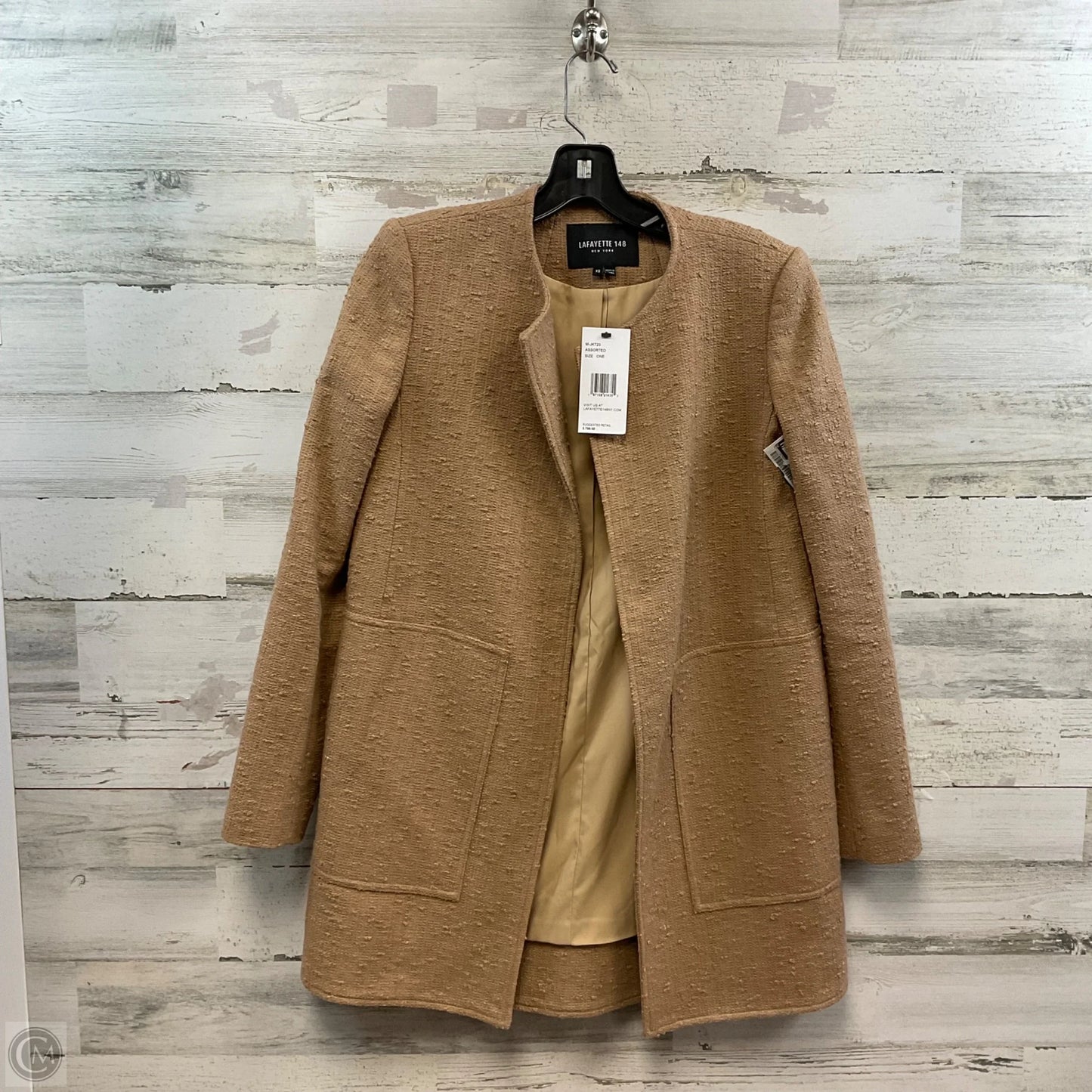 Jacket Designer By Lafayette 148 In Brown, Size: Xs