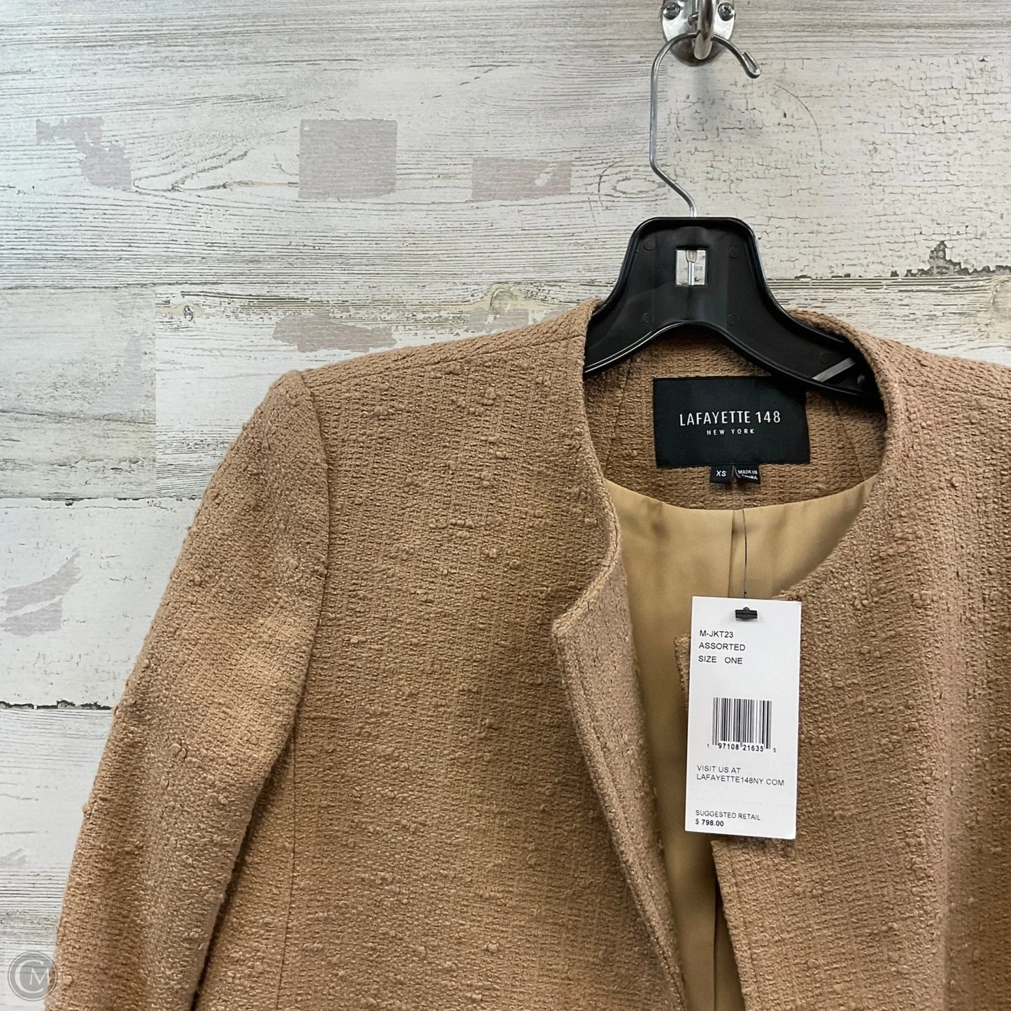 Jacket Designer By Lafayette 148 In Brown, Size: Xs