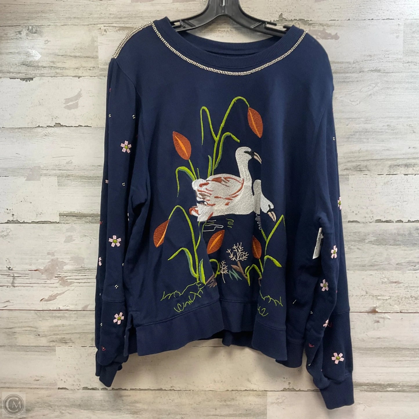 Top Long Sleeve By Anthropologie In Blue, Size: 2x