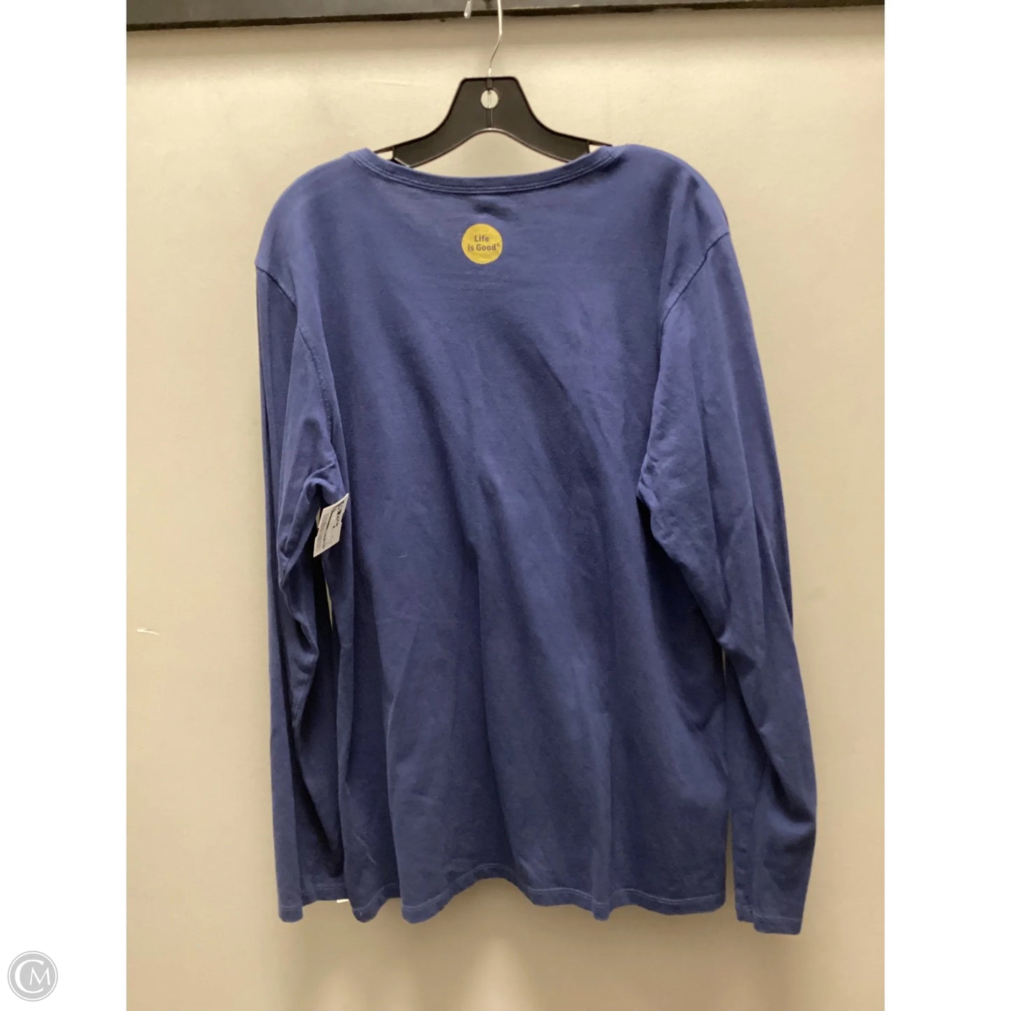 Top Long Sleeve By Life Is Good In Blue, Size: Xl