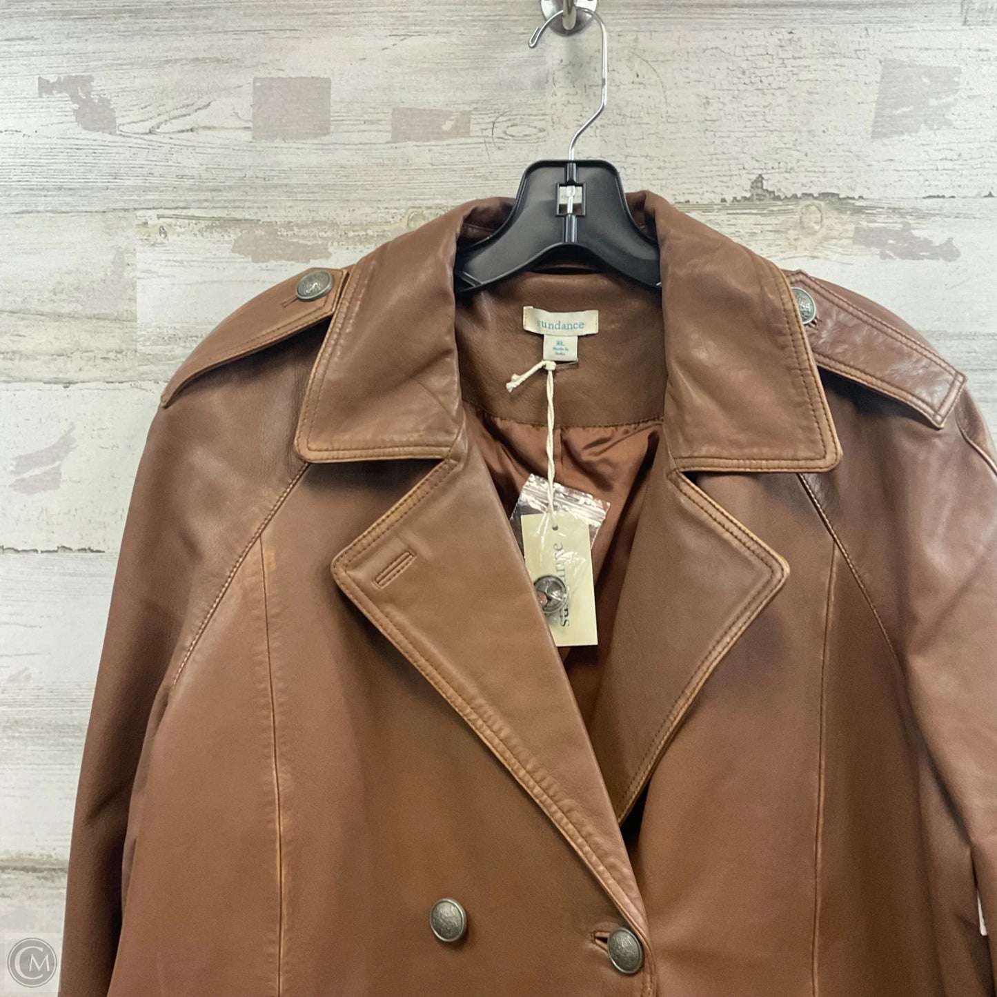 Jacket Leather By Sundance In Brown, Size: Xl